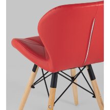 Стул Stool Group дизайнерский Бон обивка экокожа красный ножки массив бука