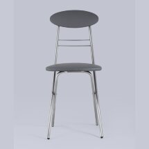 Стул складной Stool Group М8-01 Компакт серый металлический каркас, обивка экокожа