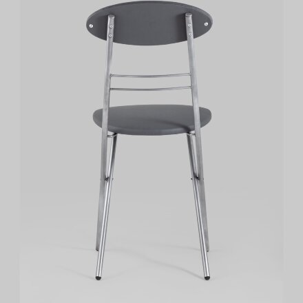 Стул складной Stool Group М8-01 Компакт серый металлический каркас, обивка экокожа 