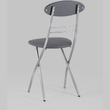 Стул складной Stool Group М8-01 Компакт серый металлический каркас, обивка экокожа
