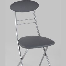 Стул складной Stool Group М8-01 Компакт серый металлический каркас, обивка экокожа