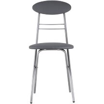Стул складной Stool Group М8-01 Компакт серый металлический каркас, обивка экокожа