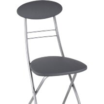 Стул складной Stool Group М8-01 Компакт серый металлический каркас, обивка экокожа