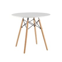 Стол Eames DSW D80, столешница МДФ, ножки массив бука