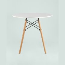 Стол Eames DSW D80, столешница МДФ, ножки массив бука