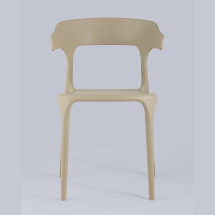 Стул пластиковый Stool Group Neo бежевый с подлокотниками 