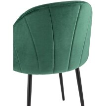 Стул Stool Group Логан велюр зелёный ножки металл черные