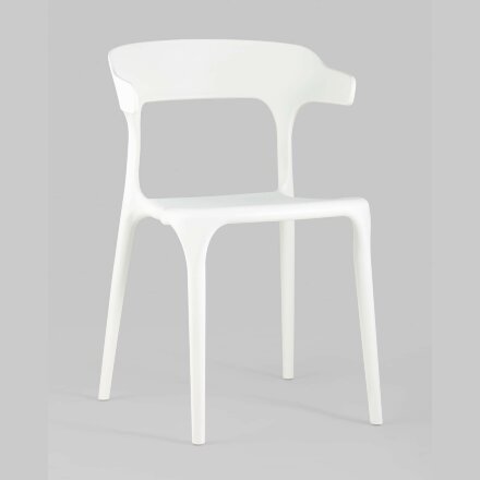 Стул пластиковый Stool Group Neo белый с подлокотниками 