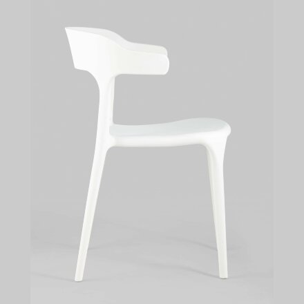 Стул пластиковый Stool Group Neo белый с подлокотниками 