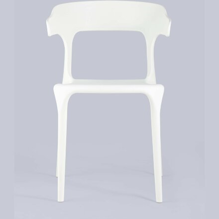 Стул пластиковый Stool Group Neo белый с подлокотниками 