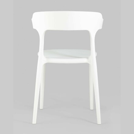 Стул пластиковый Stool Group Neo белый с подлокотниками 