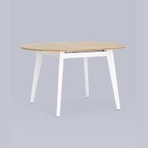 Стол Rondo 100-135*100 дуб/белый