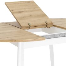 Стол Rondo 100-135*100 дуб/белый