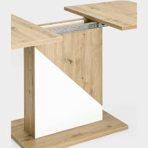 Стол Stool Group Accent раскладной обеденный 110-145*69 см. дуб/белый