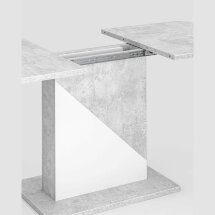 Стол Stool Group Accent раскладной 110-145*69 см бетон/белый