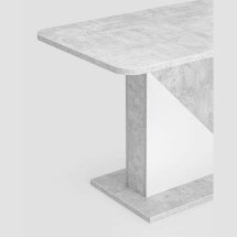 Стол Stool Group Accent раскладной 110-145*69 см бетон/белый