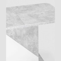 Стол Stool Group Accent раскладной 110-145*69 см бетон/белый