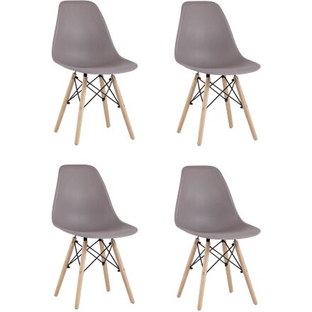 Стул Eames Style DSW темно-бежевый x4 