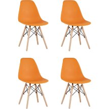 Стул Eames Style DSW оранжевый x4