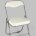 Стул складной Stool Group ДЖОН слоновая кость обивка из экокожи на хромированном каркасе из металла 