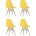 Стул Eames Style DSW желтый x4 