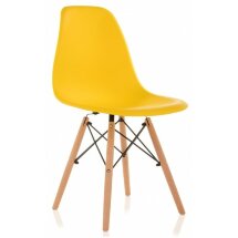 Пластиковый стул Eames PC-015 желтый