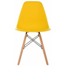 Пластиковый стул Eames PC-015 желтый