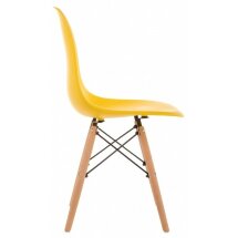Пластиковый стул Eames PC-015 желтый
